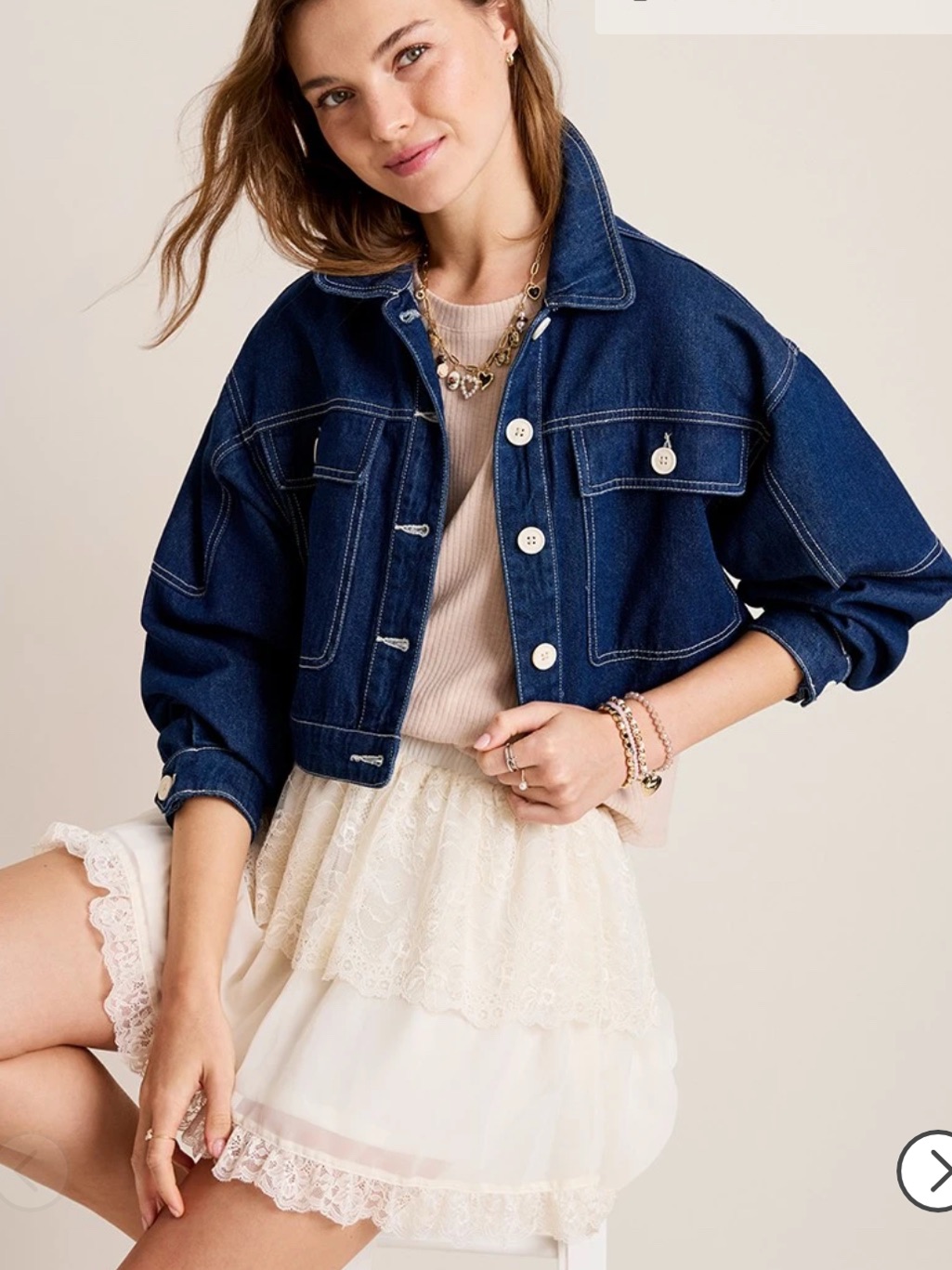 Francesca’s Julia Laced Mini Skirt